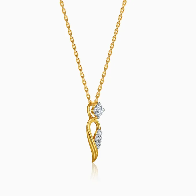 Gold Aurex Muse Lab Grown Diamond Pendant