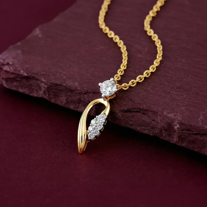 Gold Aurex Muse Lab Grown Diamond Pendant