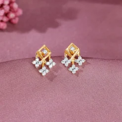 Gold Auric Lab Grown Diamond Earrings