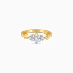Gold Auric Petal Lab Grown Diamond Ring
