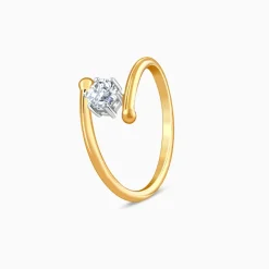 Gold Auric Solitaire Lab Grown Diamond Ring