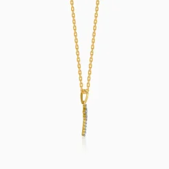 Gold Aurora Dragonfly Lab Grown Diamond Pendant