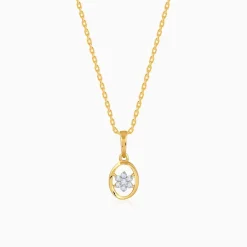Gold Aurora Spark Lab Grown Diamond Pendant