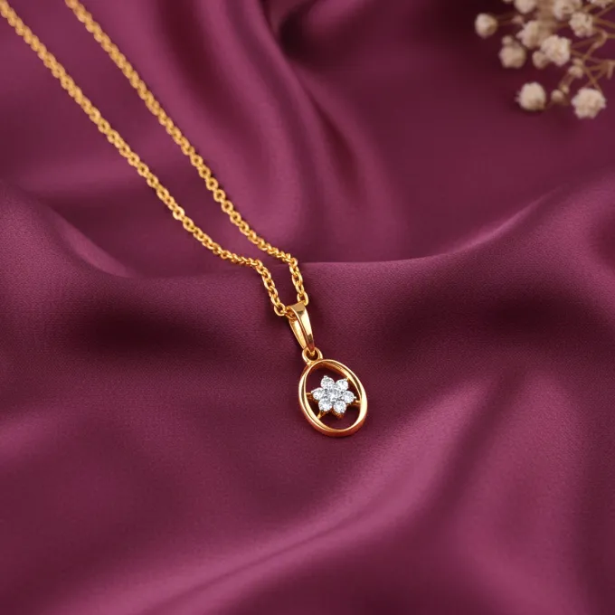 Gold Aurora Spark Lab Grown Diamond Pendant