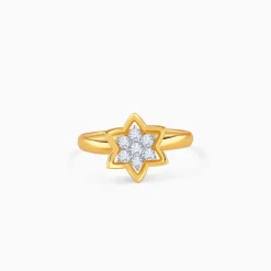 Gold Aurora Star Lab Grown Diamond Ring