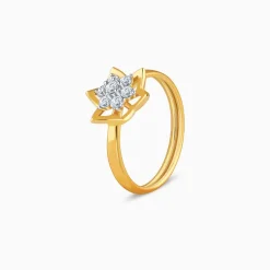 Gold Aurora Star Lab Grown Diamond Ring