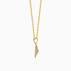 Gold Aurum Edge Lab Grown Diamond Pendant