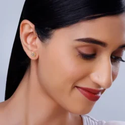 Gold Beauty In Nature Lab Grown Diamond Earrings