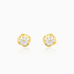 Gold Beauty In Nature Lab Grown Diamond Earrings