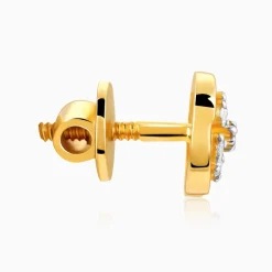 Gold Beauty In Nature Lab Grown Diamond Earrings