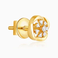 Gold Beauty In Nature Lab Grown Diamond Earrings