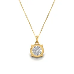 Gold Bien Solitaire Lab Grown Diamond Pendant