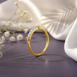 Gold Block Lab Grown Diamond Ring (Size 12)