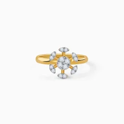 Gold Bloom Burst Lab Grown Diamond Ring