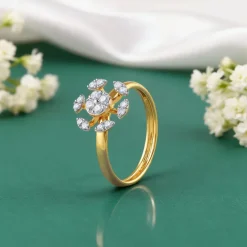 Gold Bloom Burst Lab Grown Diamond Ring