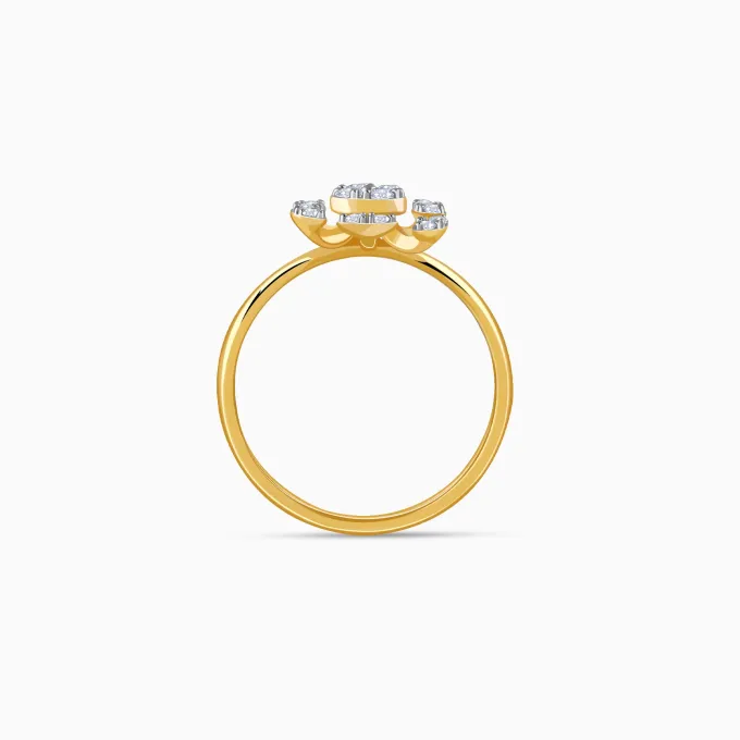Gold Bloom Burst Lab Grown Diamond Ring