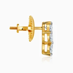 Gold Blooming Aura Lab Grown Diamond Earrings