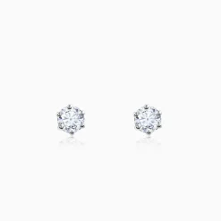 Gold Blossom Halo Lab Grown Diamond Earrings