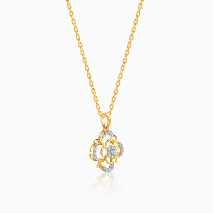 Gold Blossom Twist Lab Grown Diamond