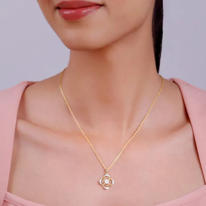 Gold Blossom Twist Lab Grown Diamond
