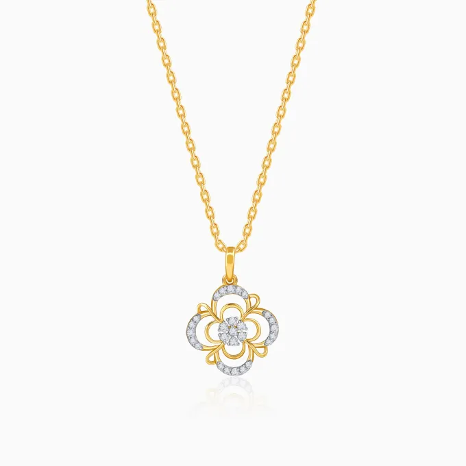 Gold Blossom Twist Lab Grown Diamond