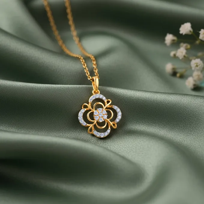 Gold Blossom Twist Lab Grown Diamond