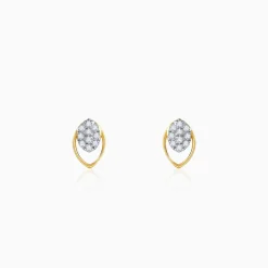 Gold Blush Loop Lab Grown Diamond Earrings