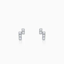 Gold Bolt Lab Grown Diamond Earrings