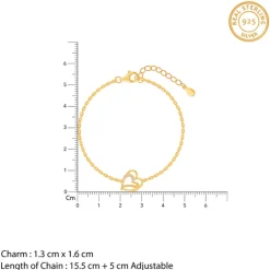 Gold Bonded Hearts Bracelet