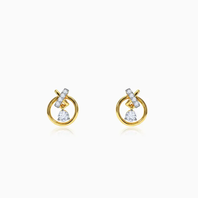 Gold Borealis Lab grown Diamond Earrings