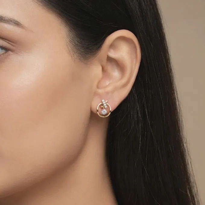 Gold Borealis Lab grown Diamond Earrings