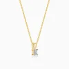 Gold Boxy Diamond Pendant