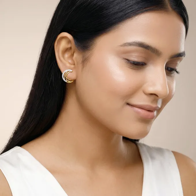 Gold Brigitte Lab Grown Diamond Earrings