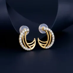 Gold Brigitte Lab Grown Diamond Earrings