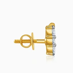 Gold Butterfly Poise Lab Grown Diamond Earrings