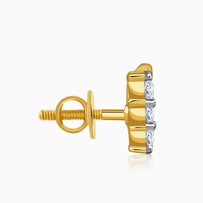 Gold Butterfly Poise Lab Grown Diamond Earrings