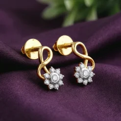 Gold Celest Lab Grown Diamond Earrings
