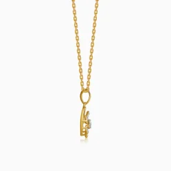 Gold Celeste Circle Lab Grown Diamond Pendant