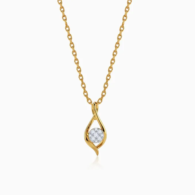 Gold Celeste Infinity Lab Grown Diamond Pendant
