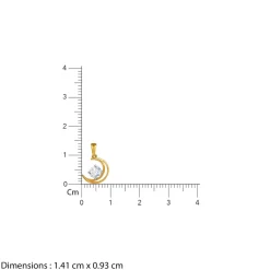 Gold Celestial Curve Lab Grown Diamond Pendant
