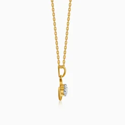 Gold Celestial Curve Lab Grown Diamond Pendant