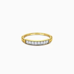 Gold Channel Set Lab grown Diamond Ring (Size 12)