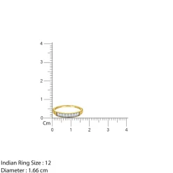 Gold Channel Set Lab grown Diamond Ring (Size 12)