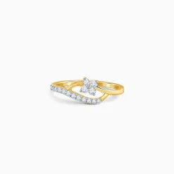 Gold Charming Flora Lab Grown Diamond Ring