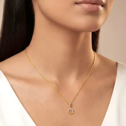 Gold Chaturbhuj Glow Lab Grown Diamond Pendant