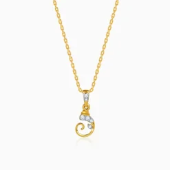 Gold Chaturbhuj Glow Lab Grown Diamond Pendant