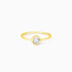 Gold Cherished Love Solitaire Diamond Ring