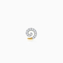 Gold Cirlia Lab Grown Diamond Nose Pin