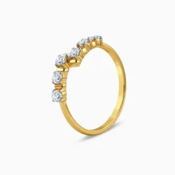 Gold Classic Curve Lab Grown Diamond Ring (Size 12)