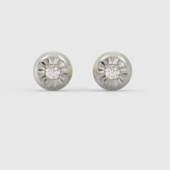 Gold Classic Diamond Stud Earrings
